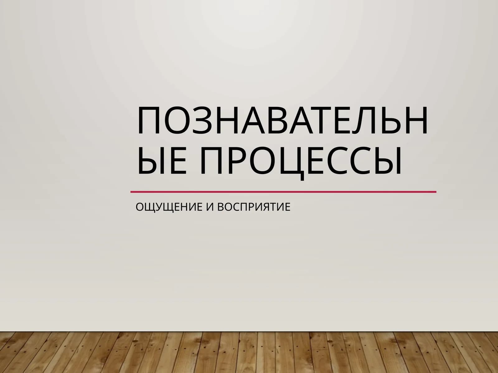 Познавательные процессы