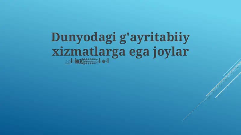 Yer osti moʻjizalari
