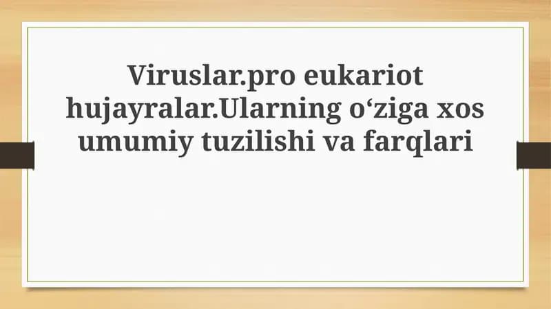 Viruslar: Tuzilishi, Replikatsiyasi va Tibbiy Ahamiyati