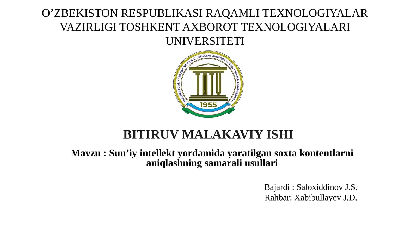 Sun’iy intellekt yordamida yaratilgan soxta kontentlarni aniqlashning samarali usullari