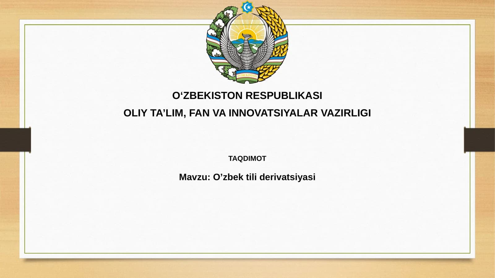 O’zbektiliderivatsiyasi