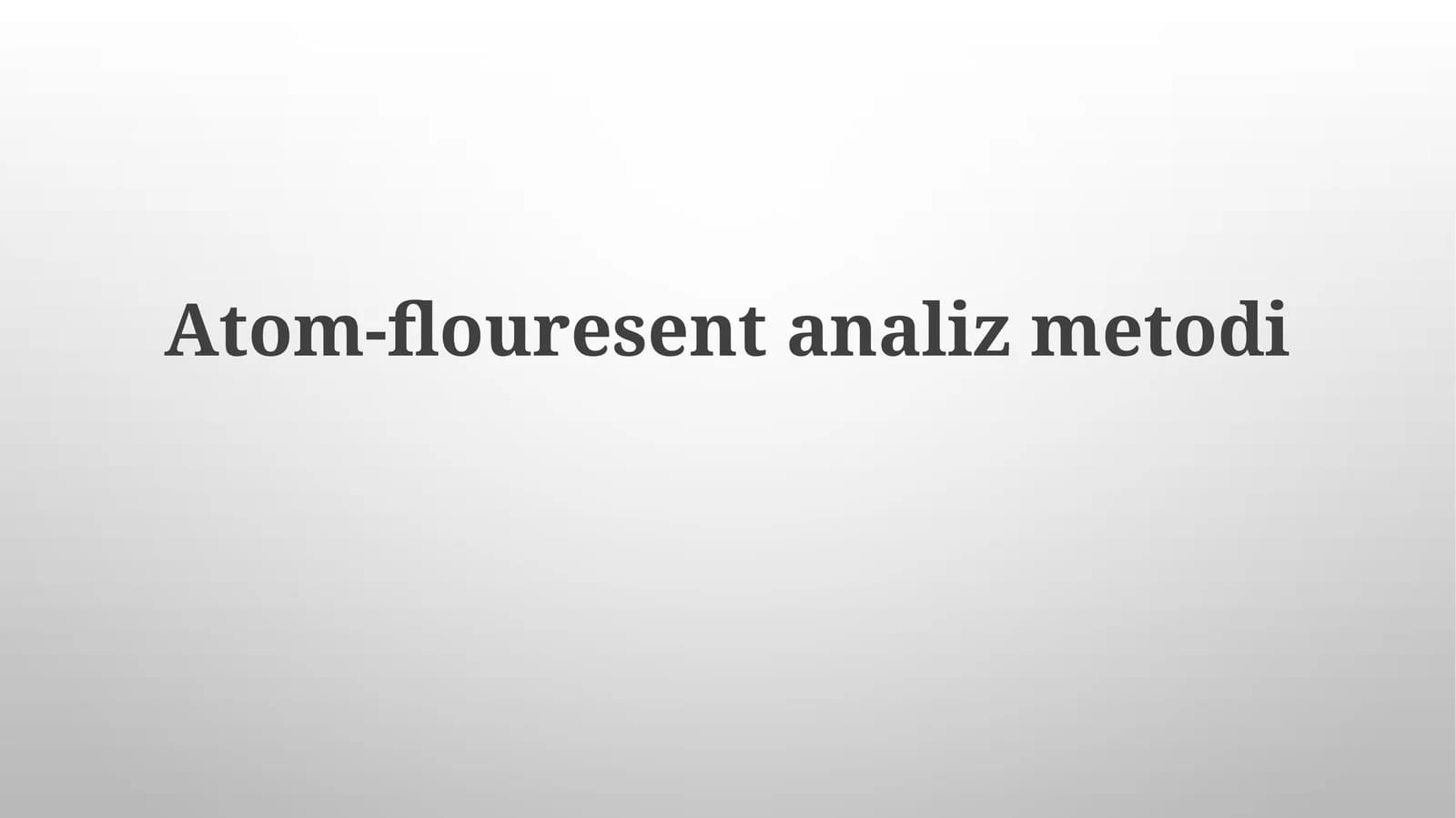 Atom-flouresentanalizmetodi