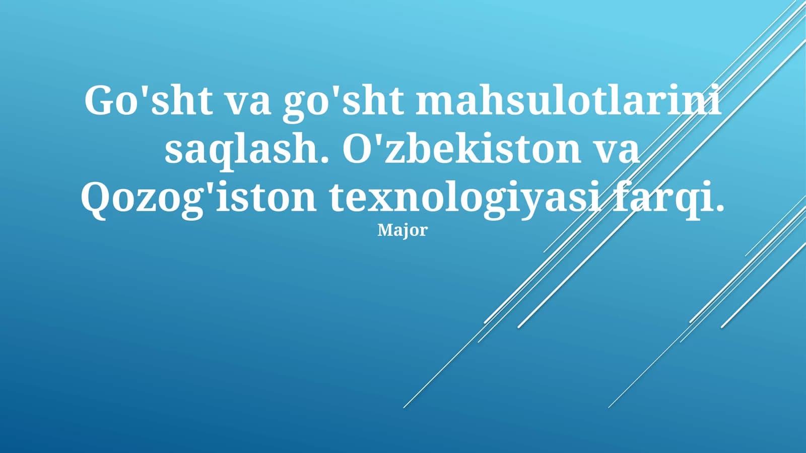 Go'sht va go'sht mahsulotlarini saqlash