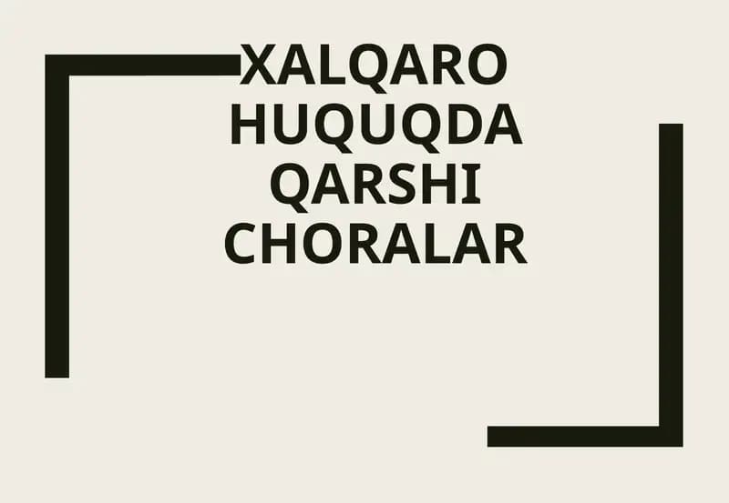 Xalqarohuquqdaqarshichoralar