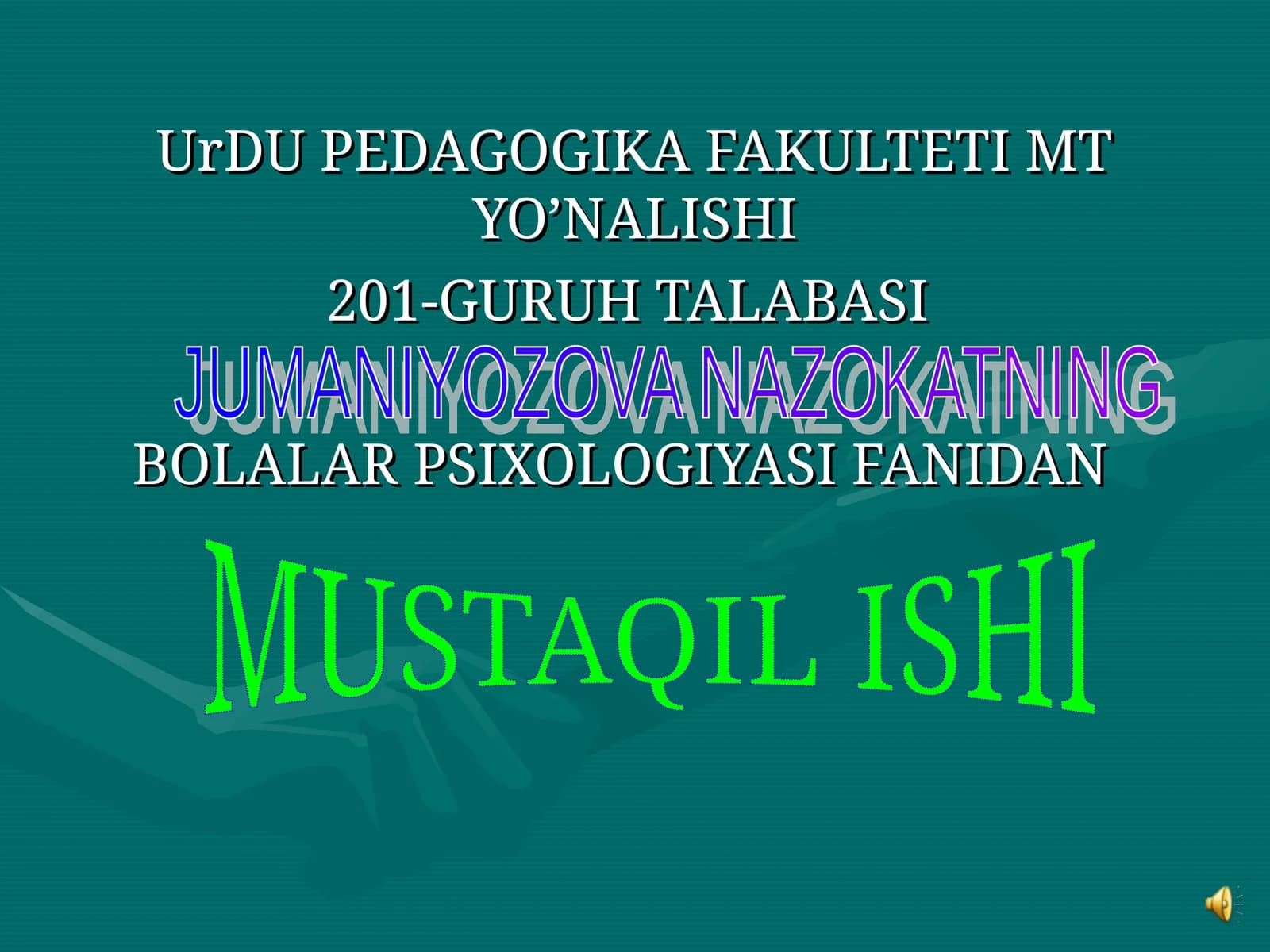 MAKTABGACHA TA’LIMNING ILK YOSH DAVRI XUSUSIYATLARI