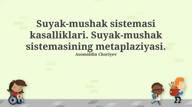 Suyak-mushak sistemasi kasalliklari