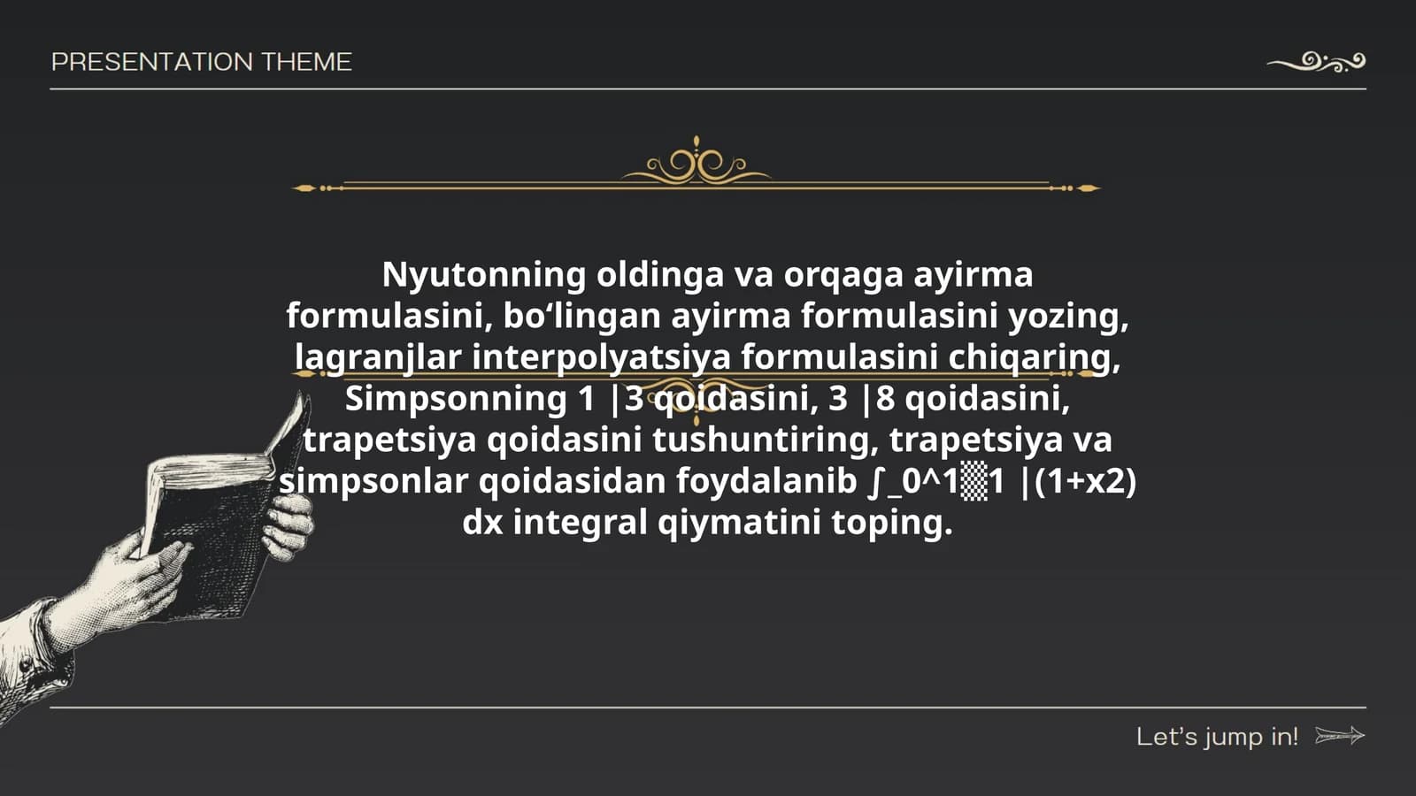 Lagranjlar interpolyatsiya formulasi
