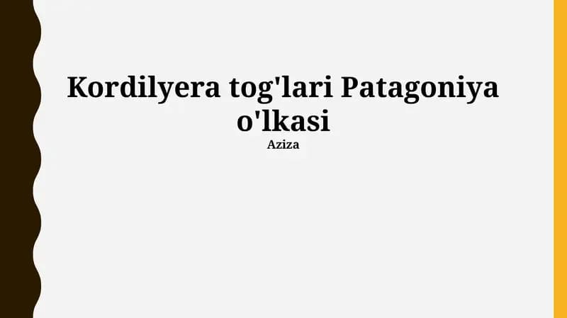 Patagoniya Kordilyera tog'lari