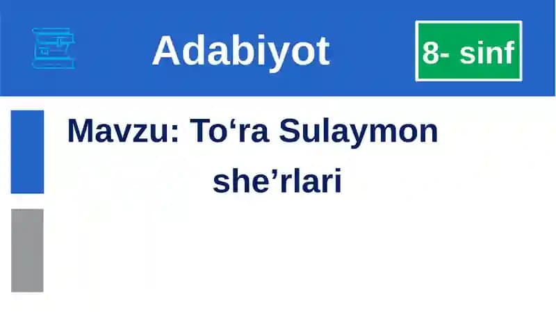TO‘RA SULAYMON