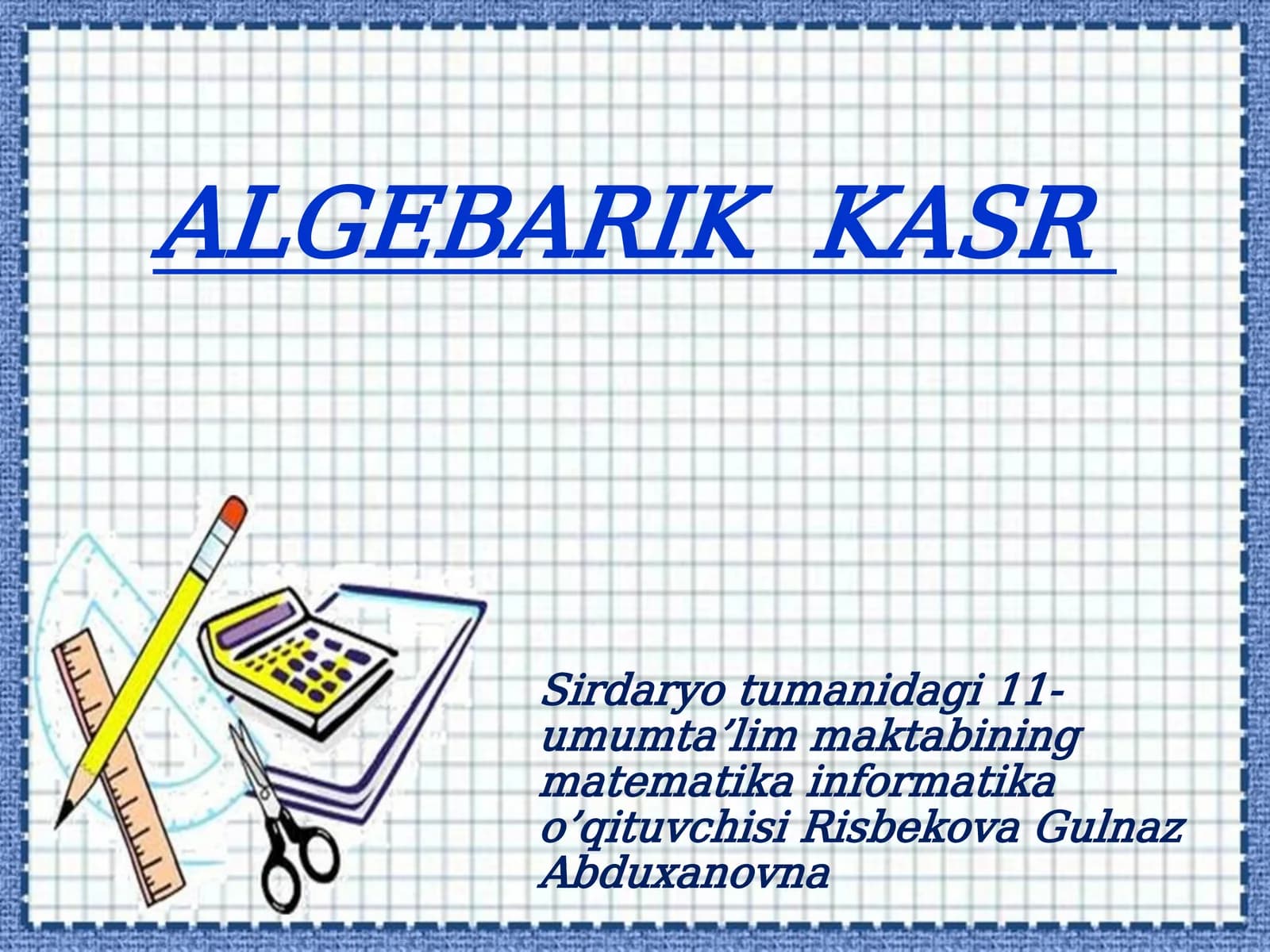 Algebraik Kasr