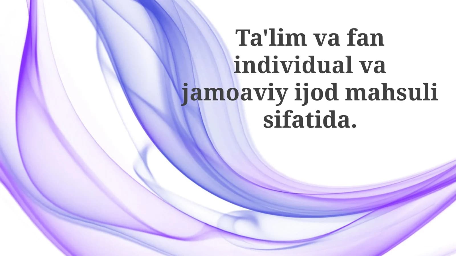 Ta'lim va fan