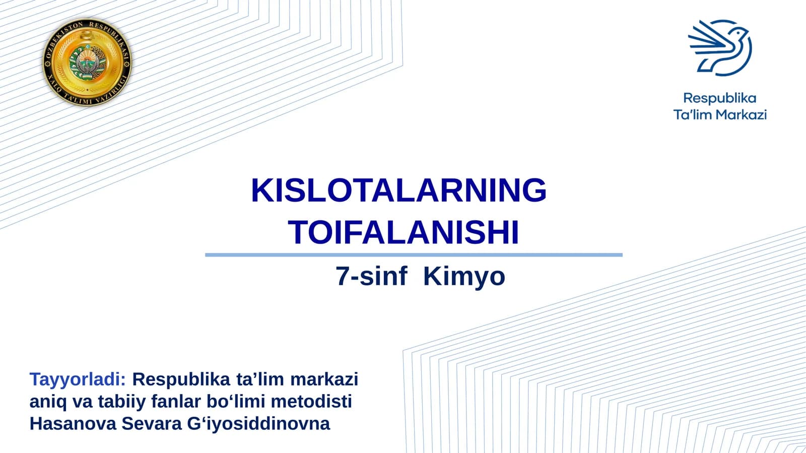 KISLOTALARNING TOIFALANISHI