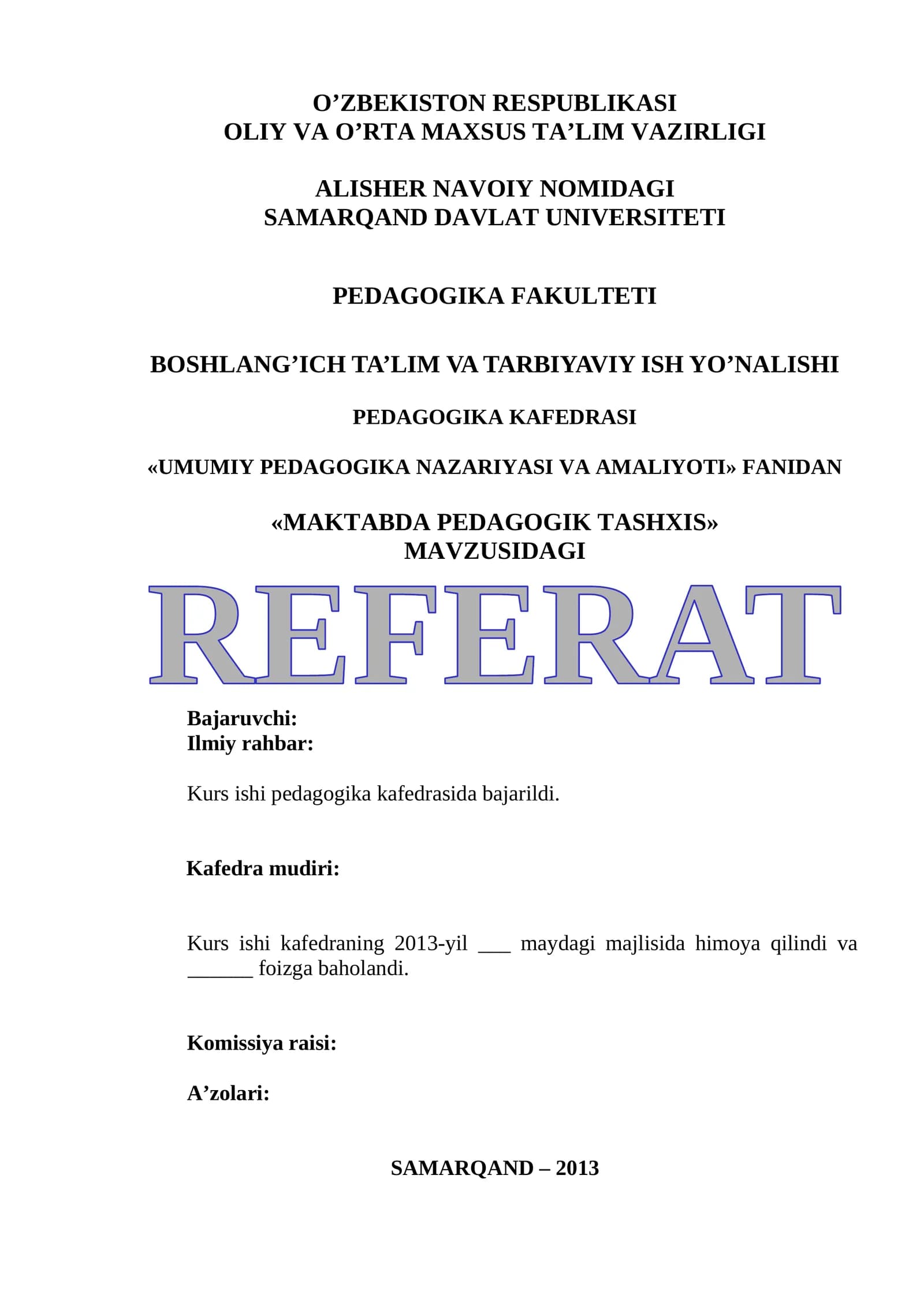 Pedagogik tashxis