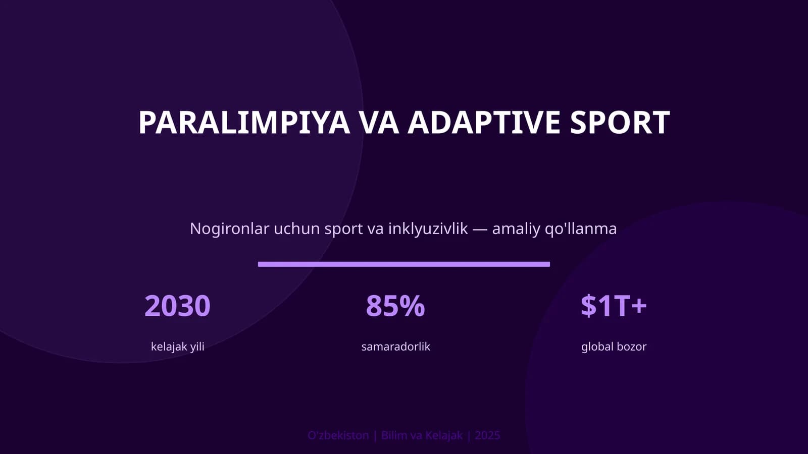 Paralimpiya va adaptive sport