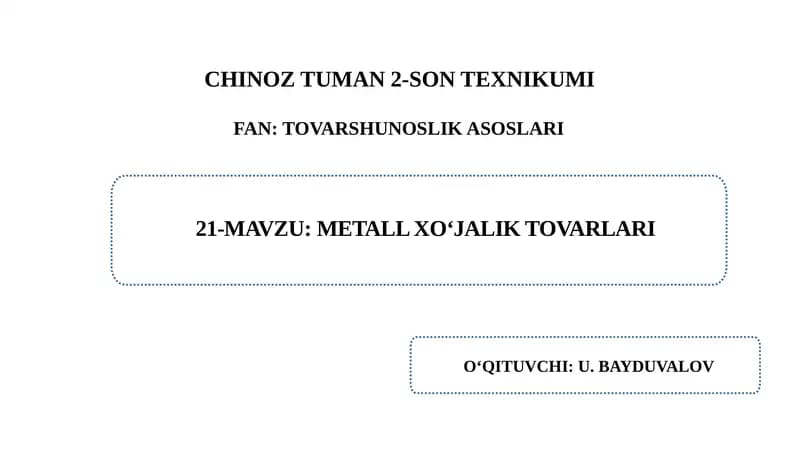CHINOZ TUMAN 2-SON TEXNIKUMI