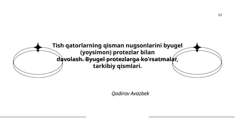 Byugel (yoysimon) protezlar