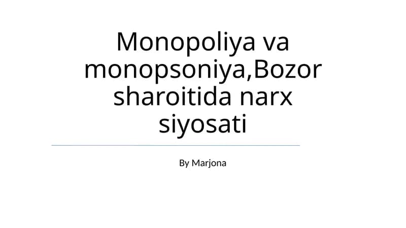 Monopoliya va monopsoniya, Bozor sharoitida narx siyosati