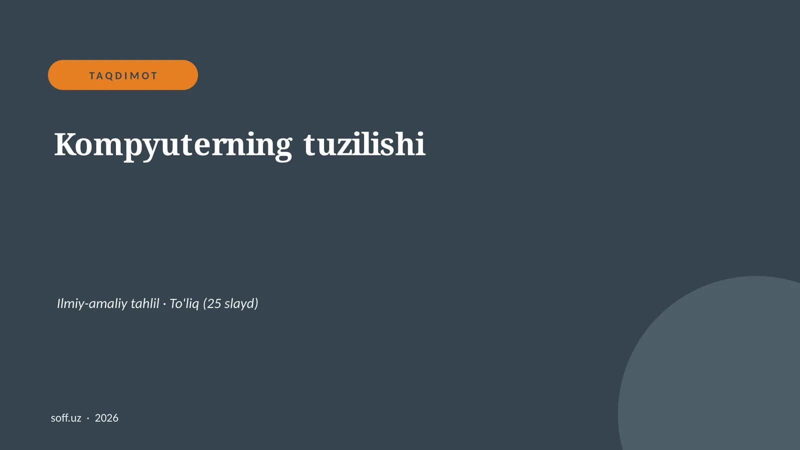 Kompyuterning tuzilishi