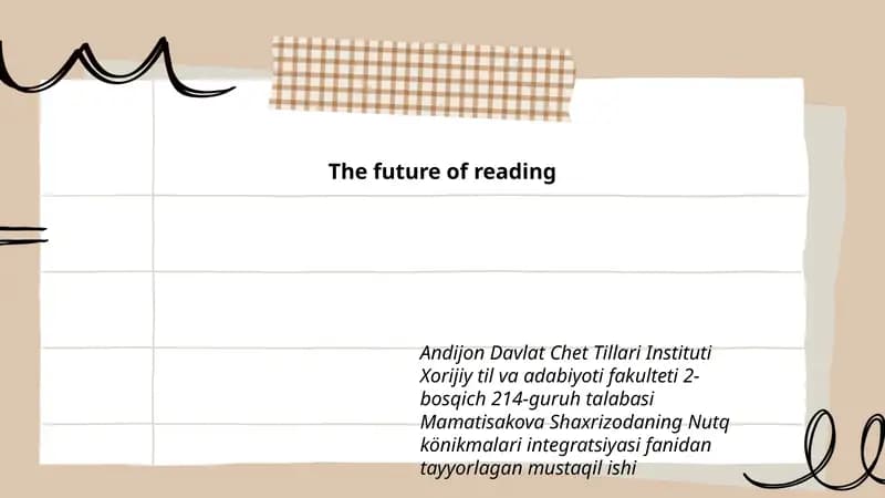 The future of reading