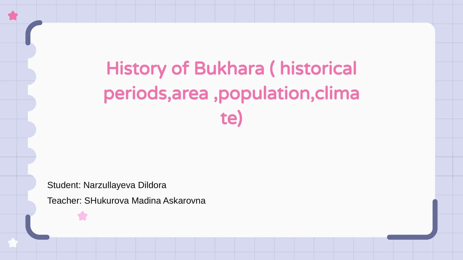 History of Bukhara