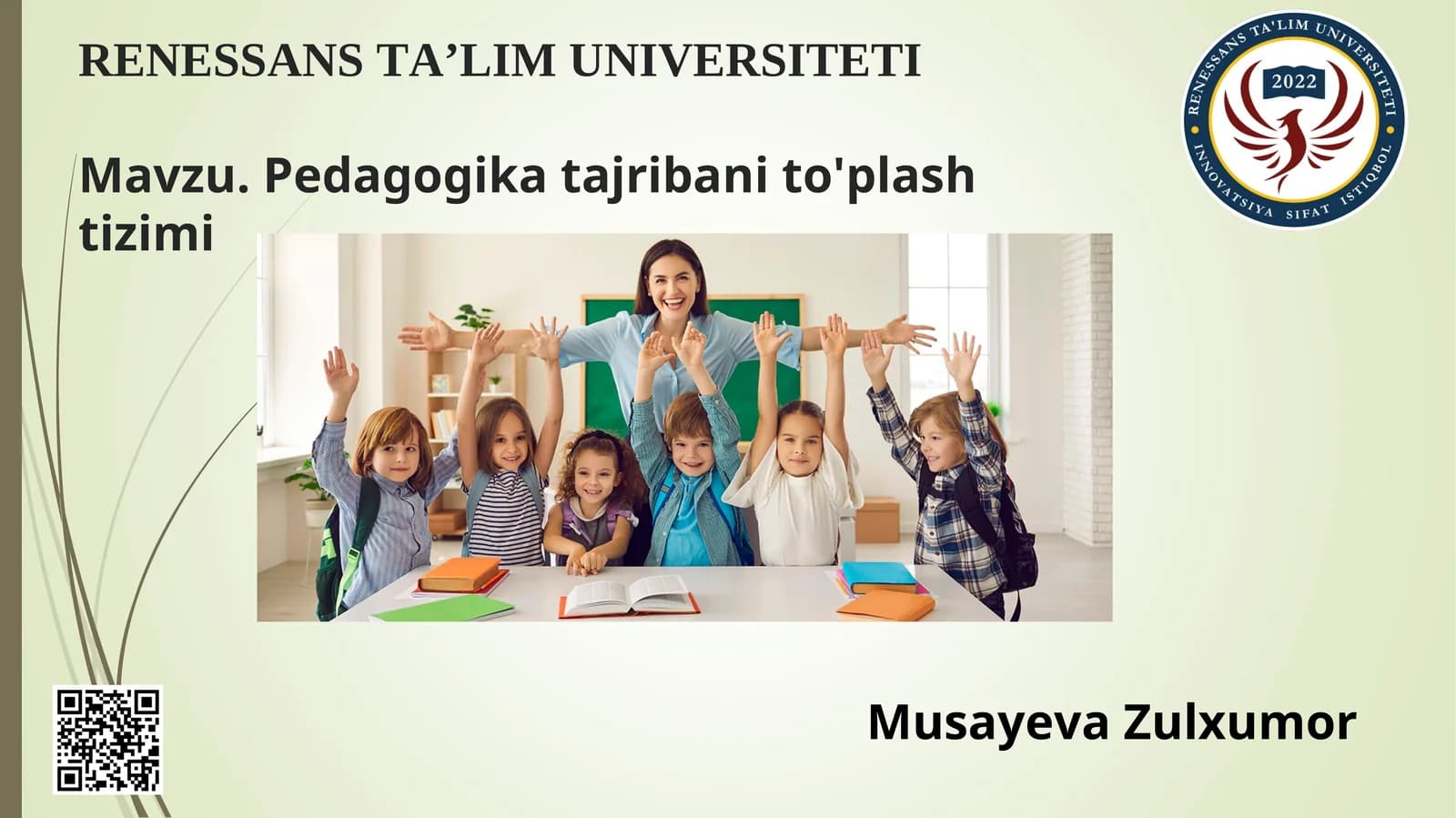 Pedagogika tajribani to'plash tizimi