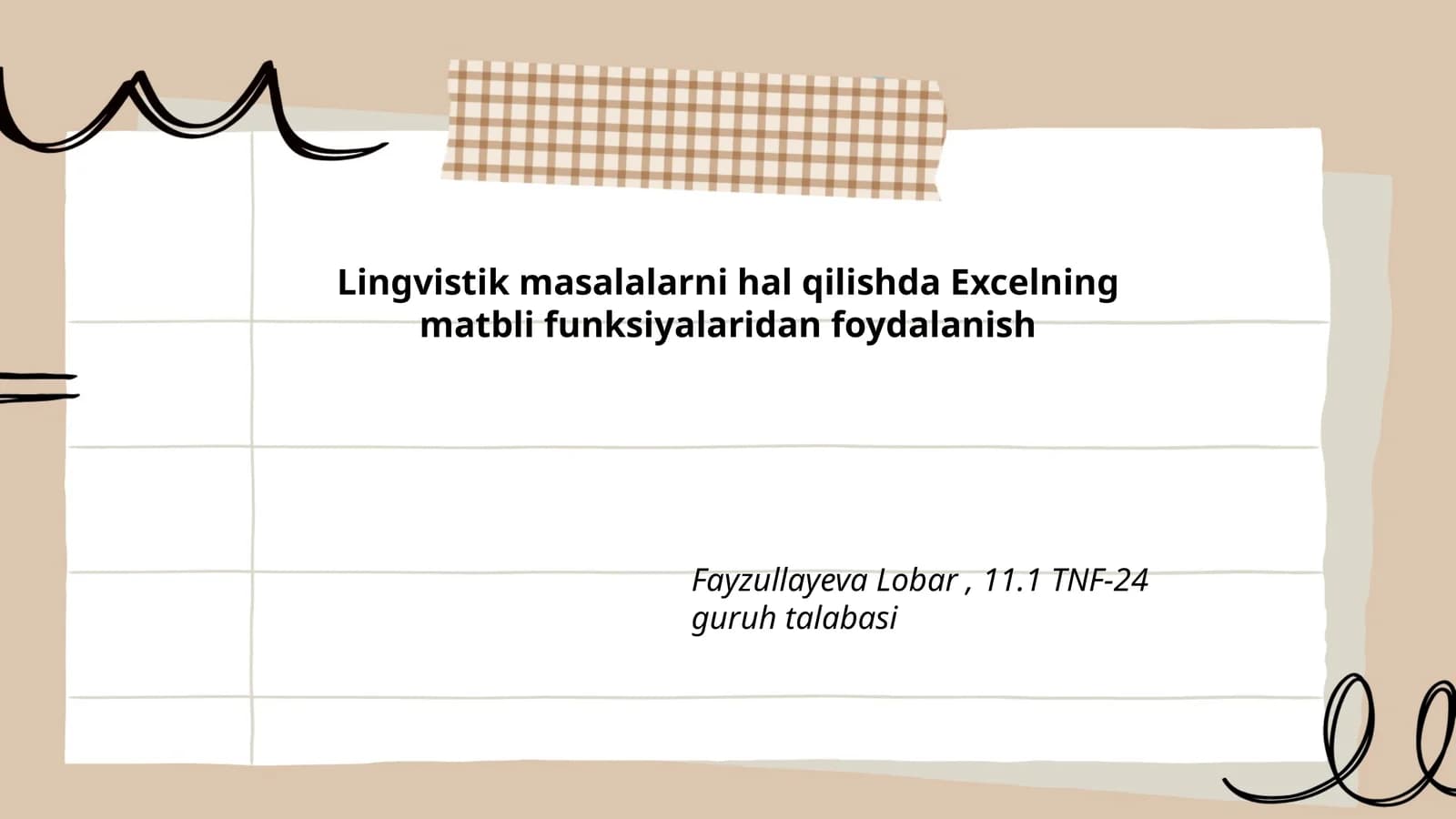 Excelning matbli funksiyalaridan foydalanish