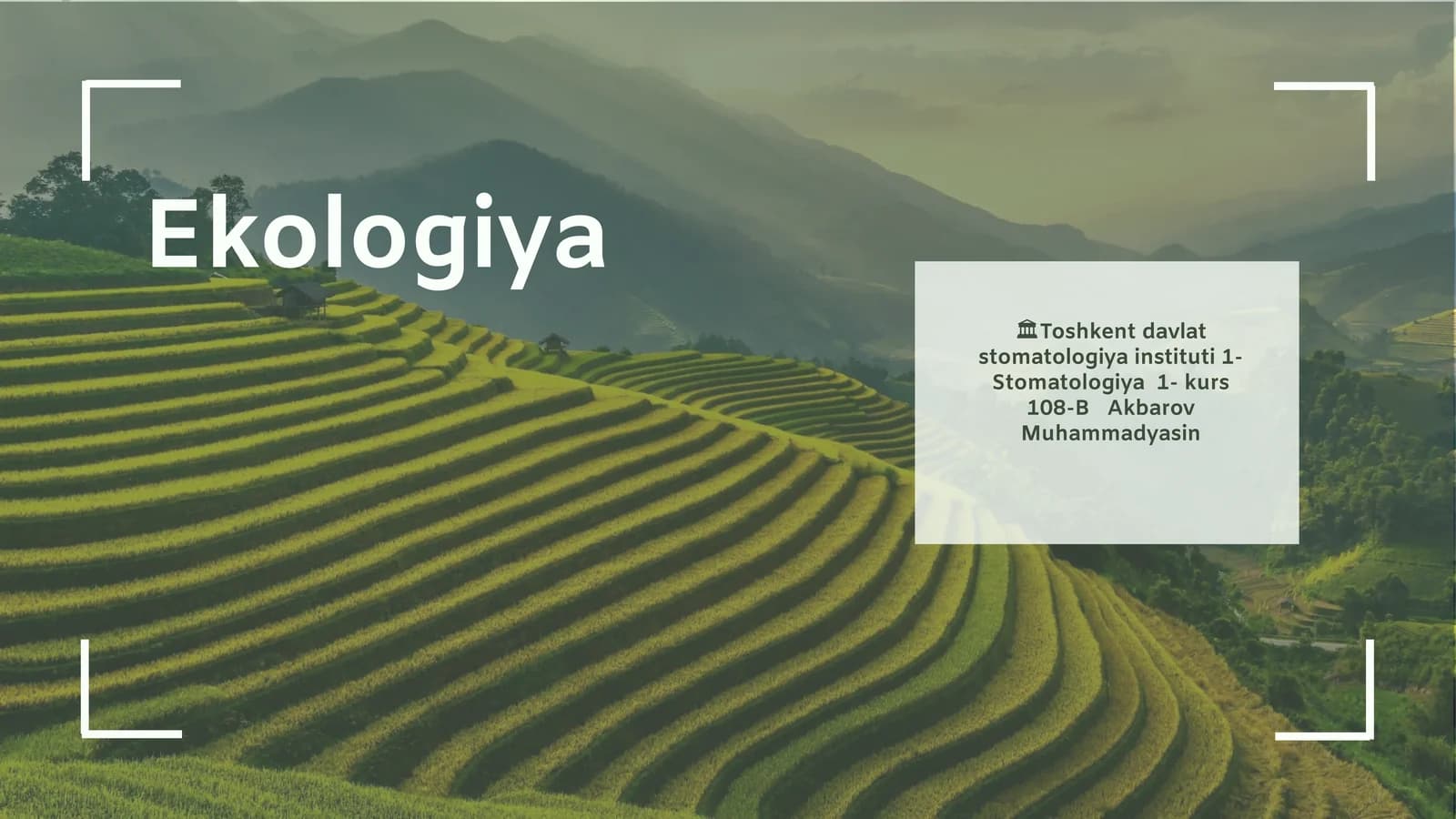 Ekologiya