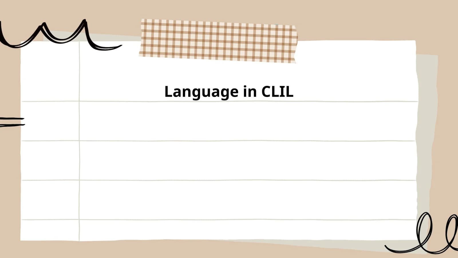 Language in CLIL