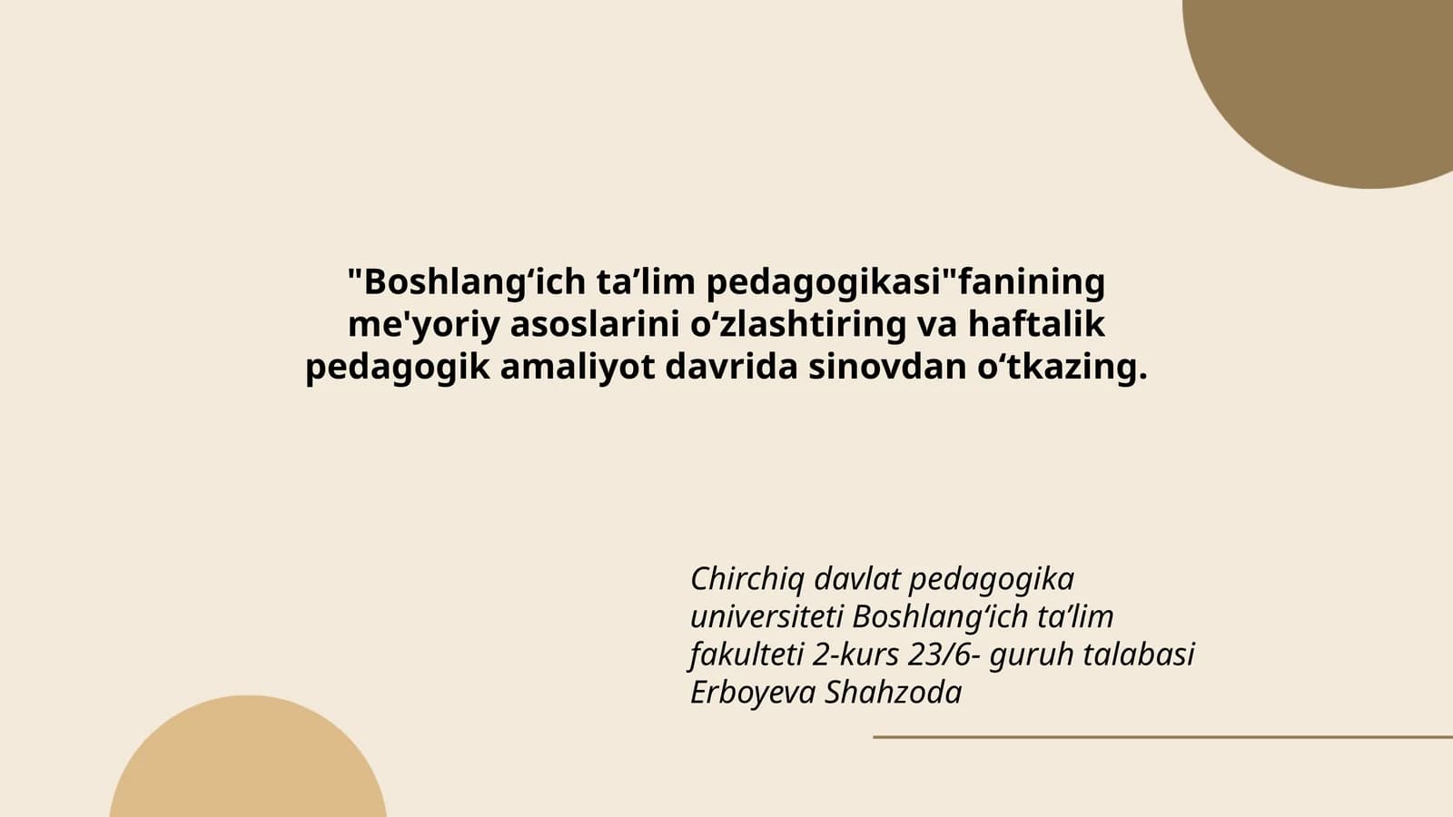 Boshlangʻich taʼlim pedagogikasi