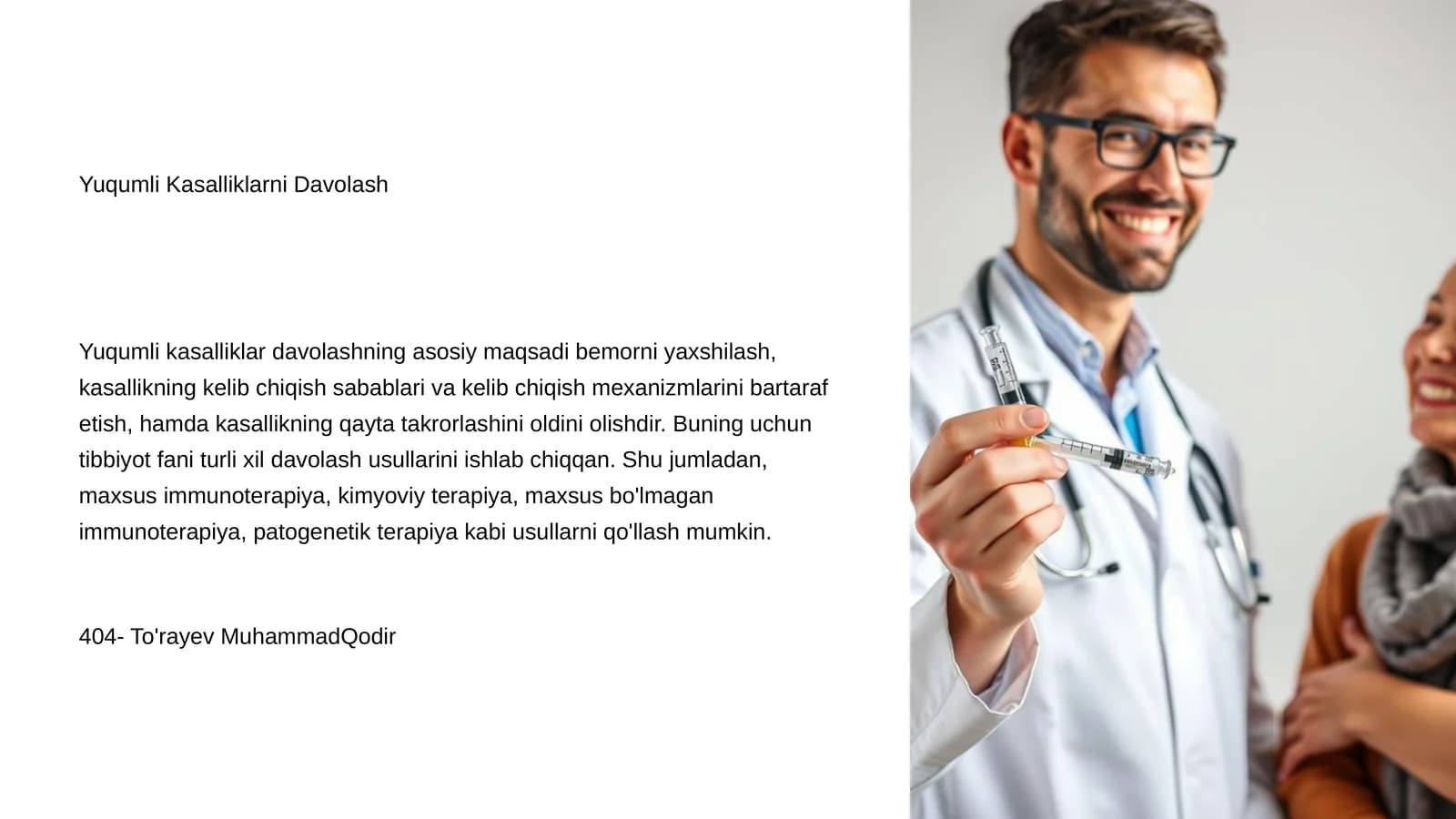 Yuqumli Kasalliklarni Davolash
