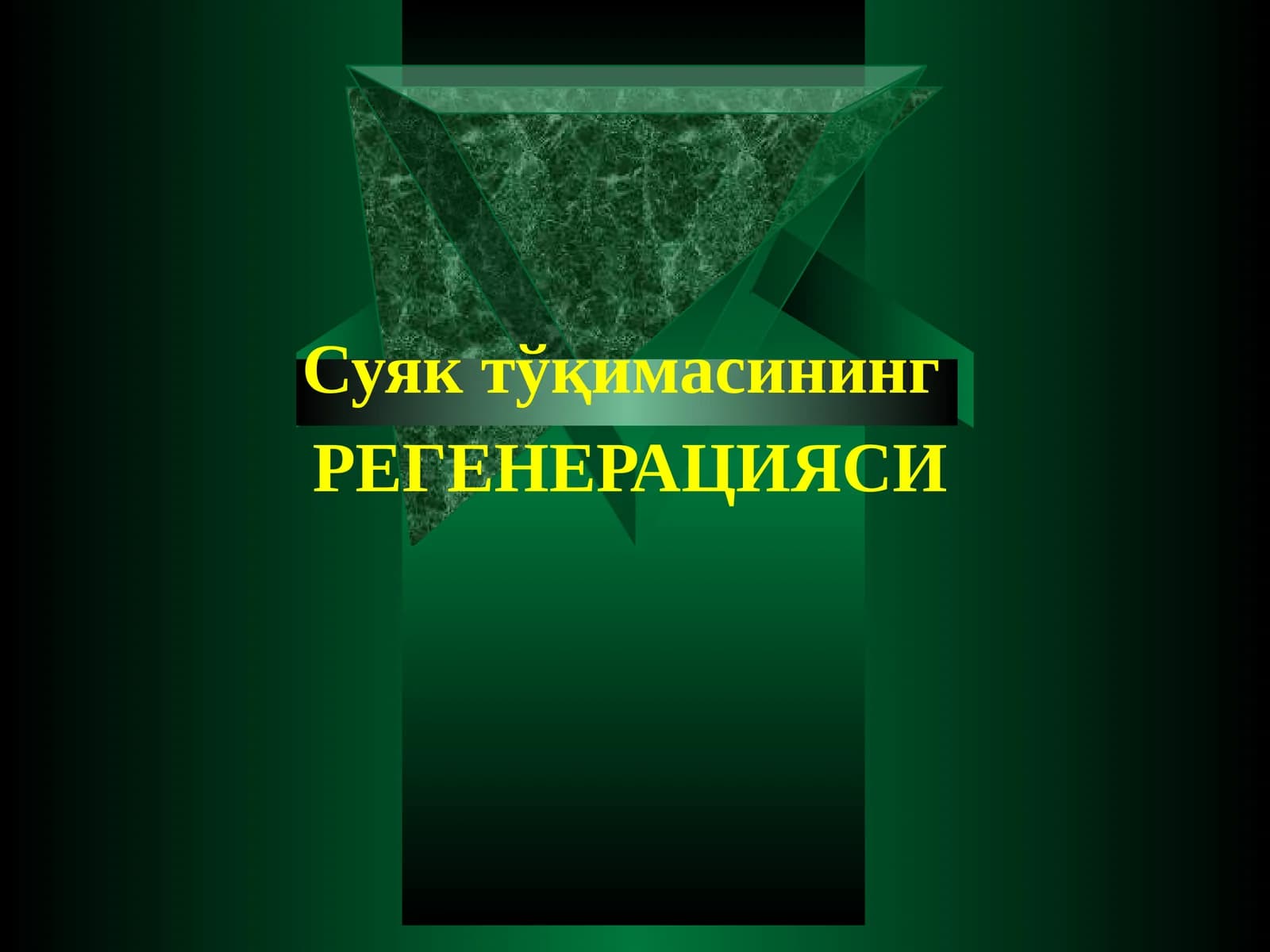 Суяк тўқимасининг РЕГЕНЕРАЦИЯСИ