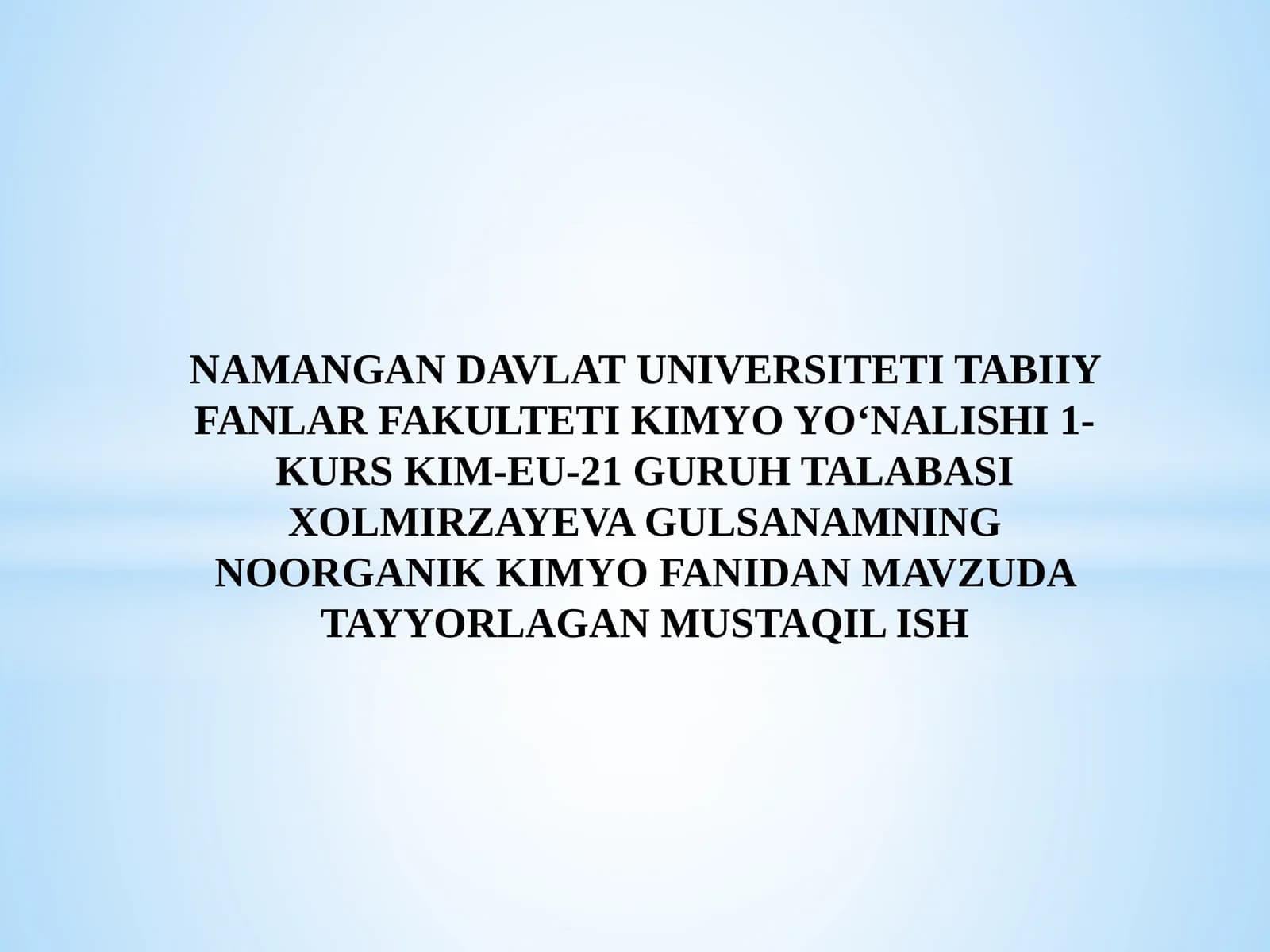 NITRID GIDROZIN GIDROKSILAMIN AZIT KISLOTASI