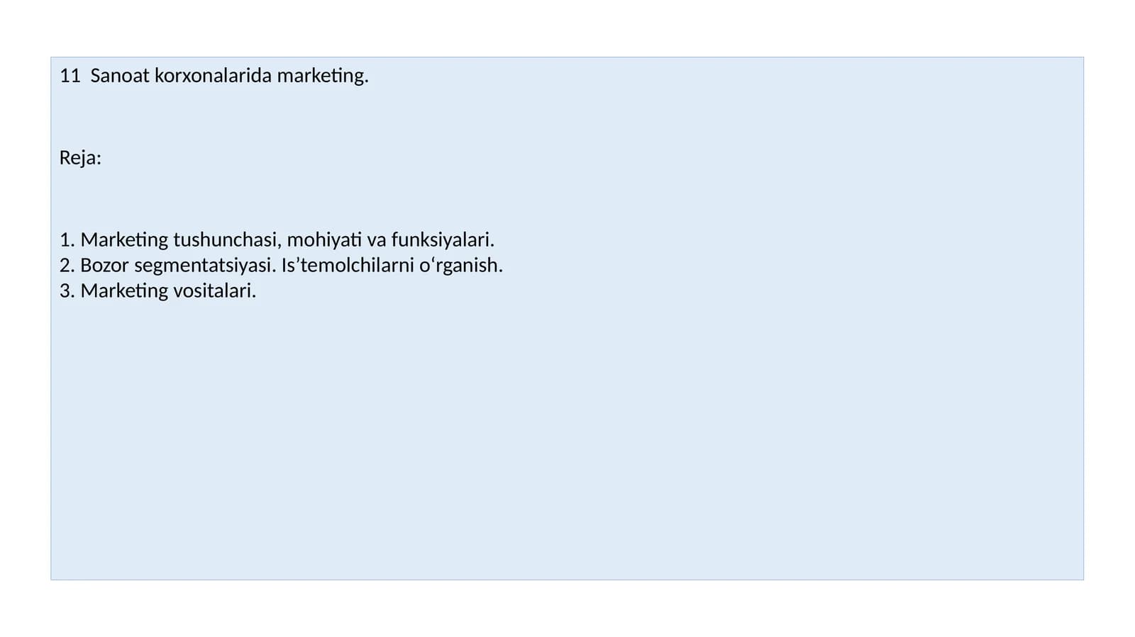 Marketingda marketing tushunchasi