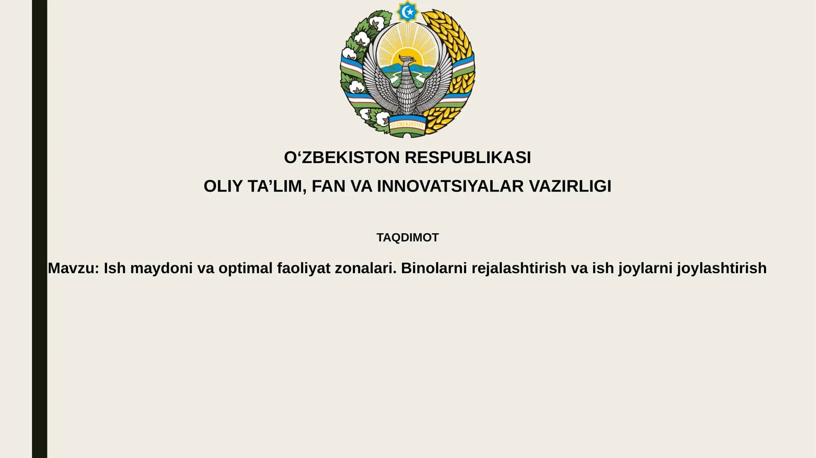 Ishmaydoni va faoliyat zonalari optimallashtirish