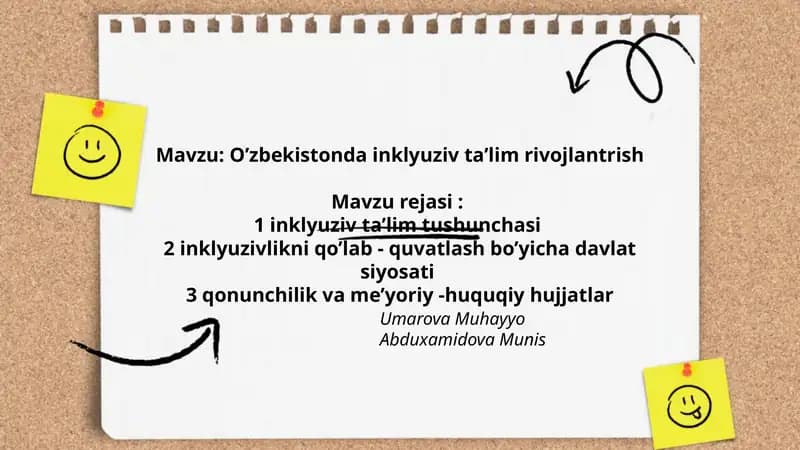 O’zbekistonda inklyuziv ta’lim rivojlantrish