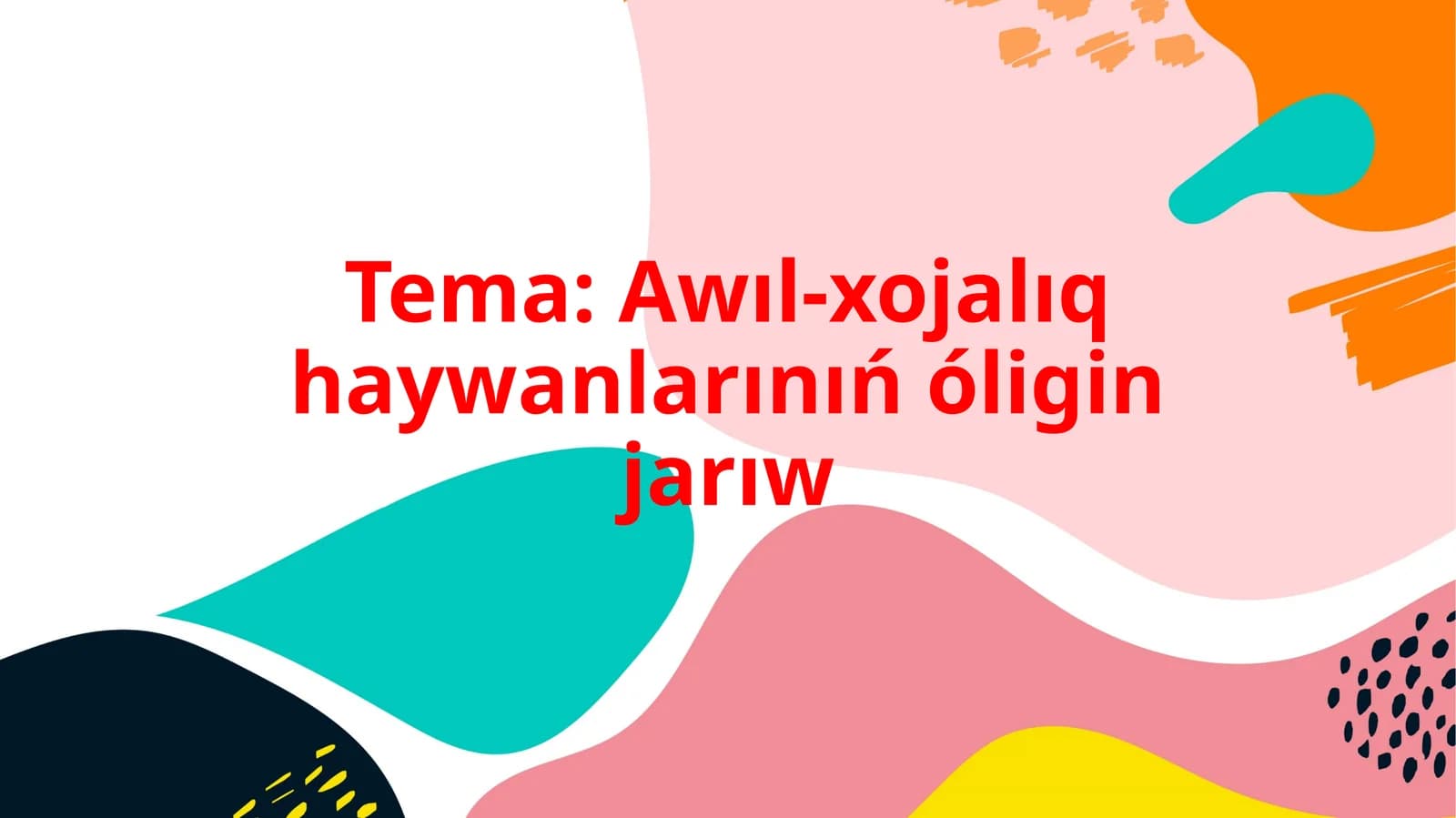 Awıl-xojalıq haywanlarınıń óligin jarıw