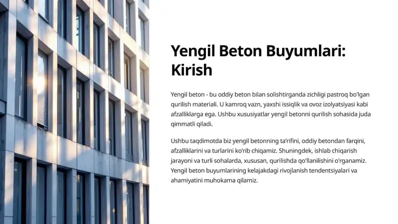 Yengil Beton Buyumlari