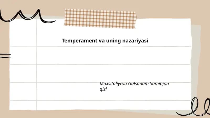 Temperament va uning nazariyasi