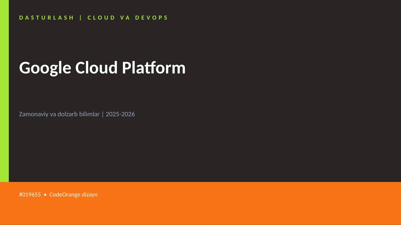 DASTURLASH | CLOUD VA DEVOPS