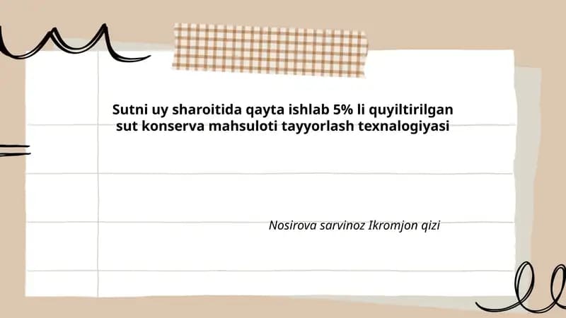 Xom sutni tanlash va sifatini baholash