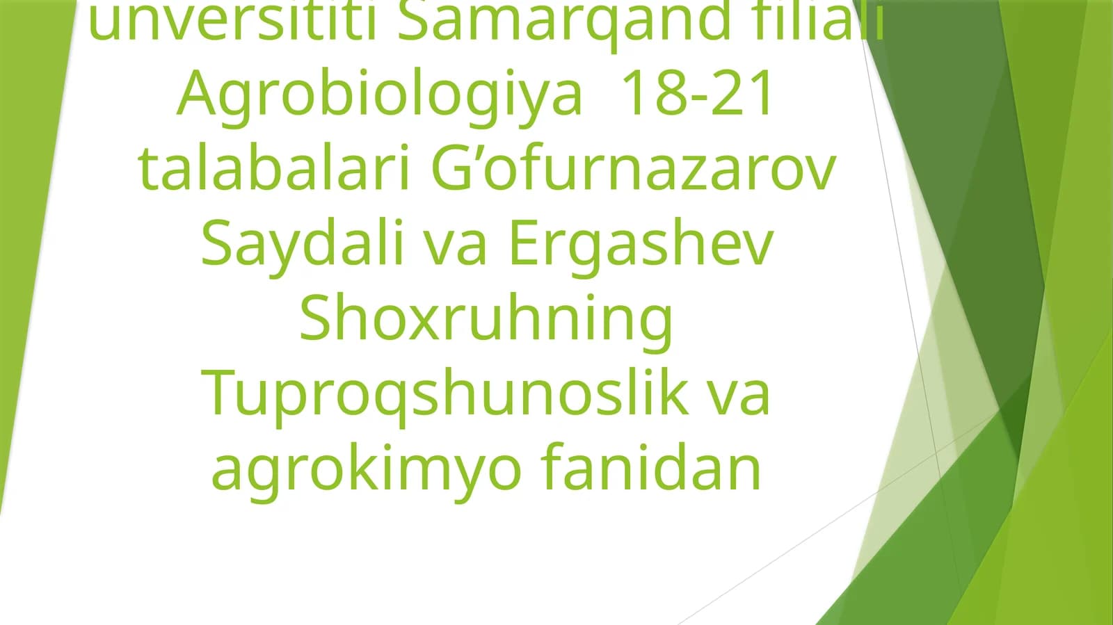 Tuproqning fizik va mexanik xossalari