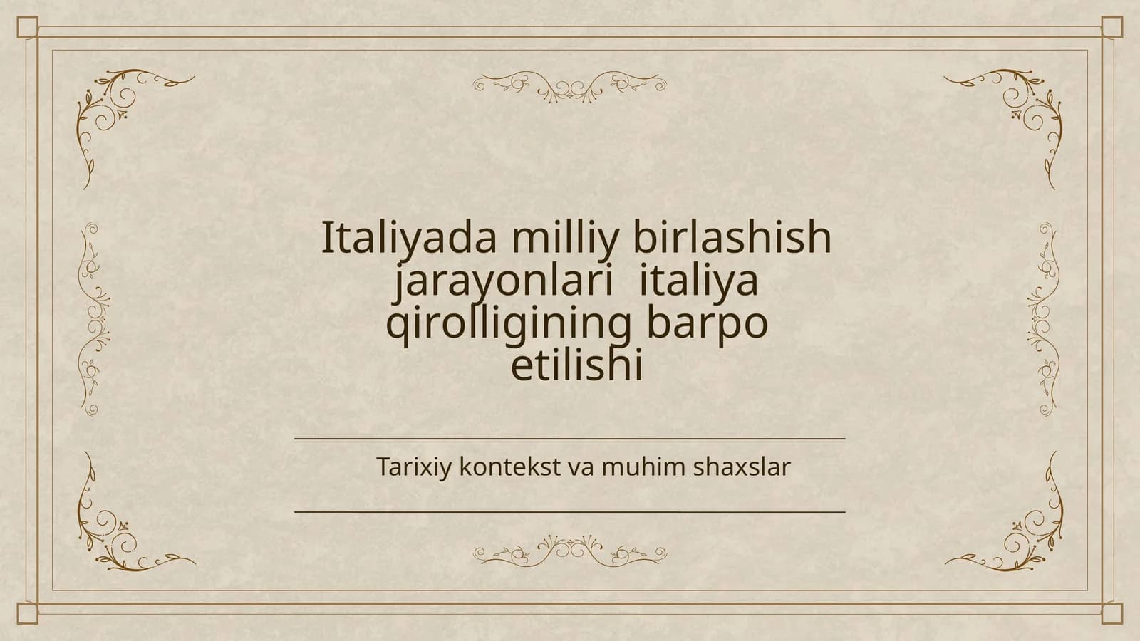 Italiya Feodal Tizimi va Mustamlakachilik Davri (XVI-XVIII asrlar)