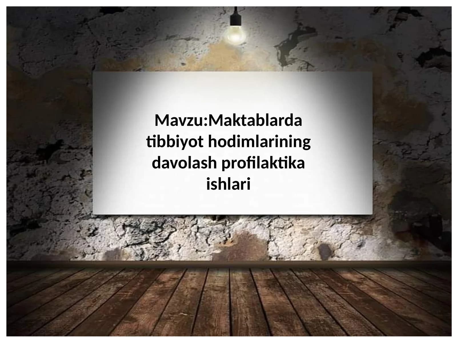 Maktablarda tibbiyot hodimlarining davolash profilaktika ishlari