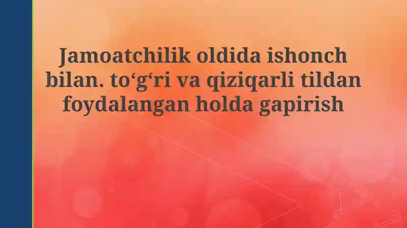 Ishonchli Nutq Uchun Tayyorgarlik