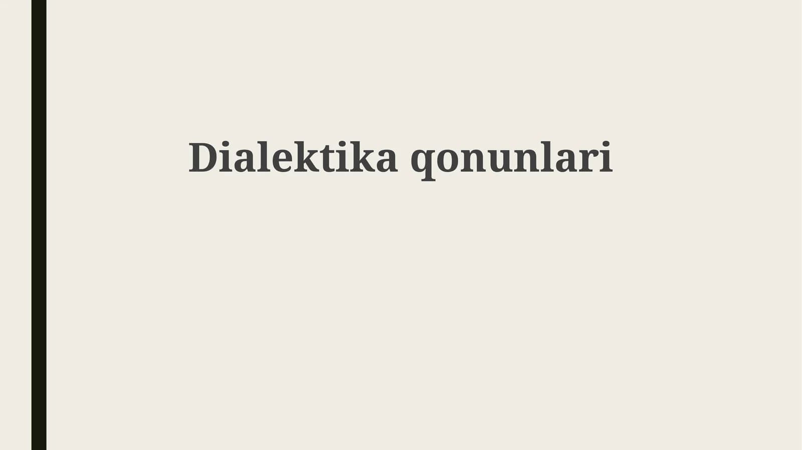 Dialektika qonunlari
