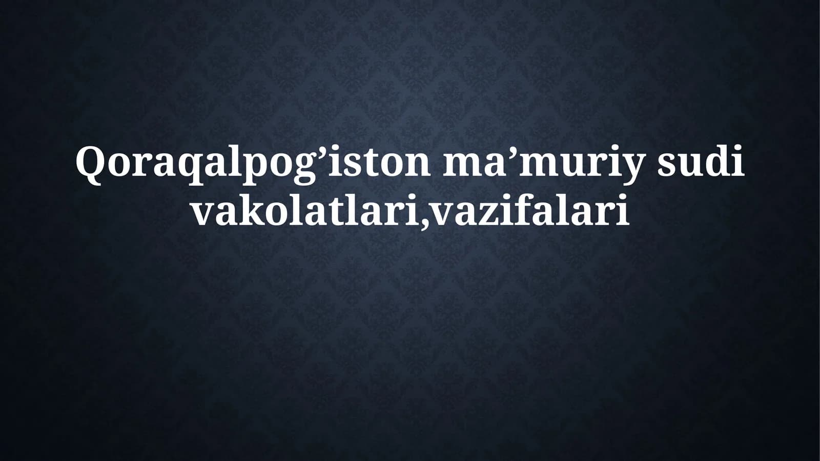 Qoraqalpog'iston Ma'muriy Sudlari