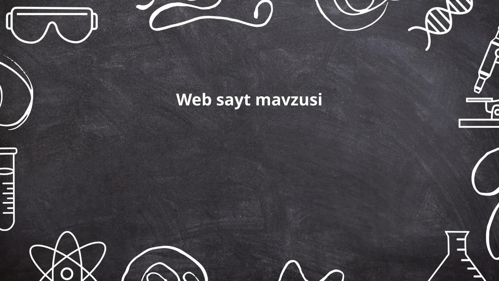 Web sayt mavzusi