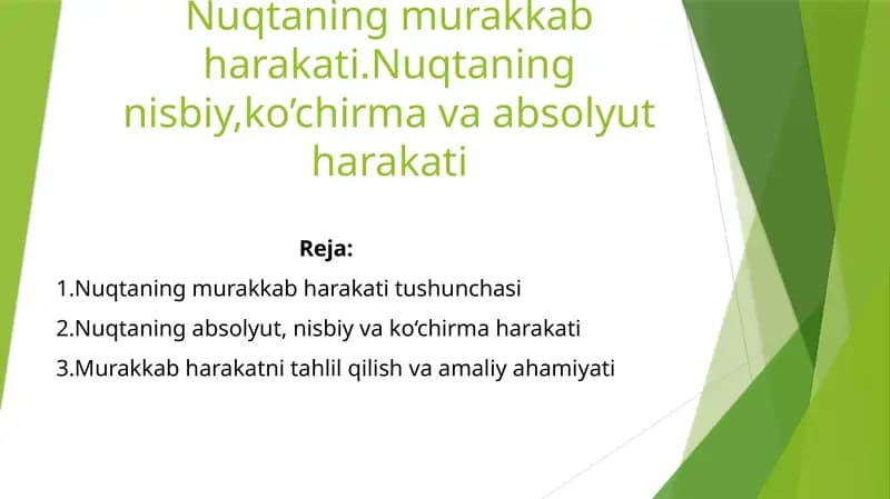 Nuqta Harakatlari