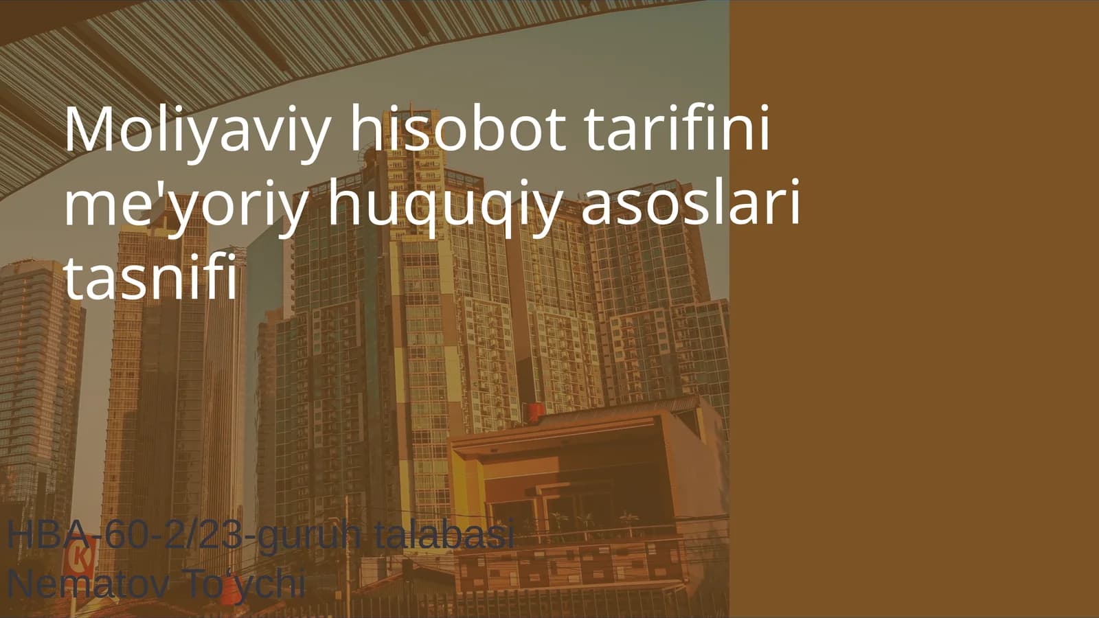 Moliyaviy Hisobotlar: Huquqiy Asoslar