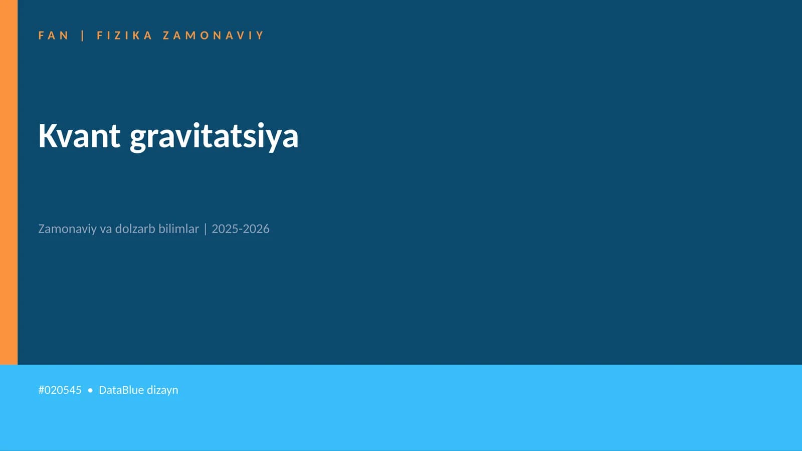 Fizika Zamonaviy